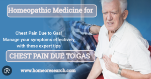 Homeopathic medicine for Chest pain due to gas